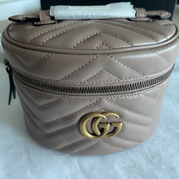 Gucci Marmont Violet Old Rose GG Backpack Italy Travel Backpack Quilted NEW main image 4